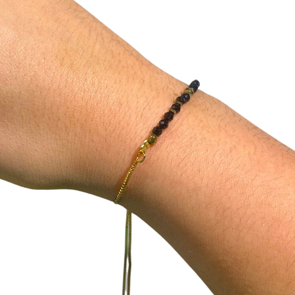 Edelsteen armband onix verstelbaar