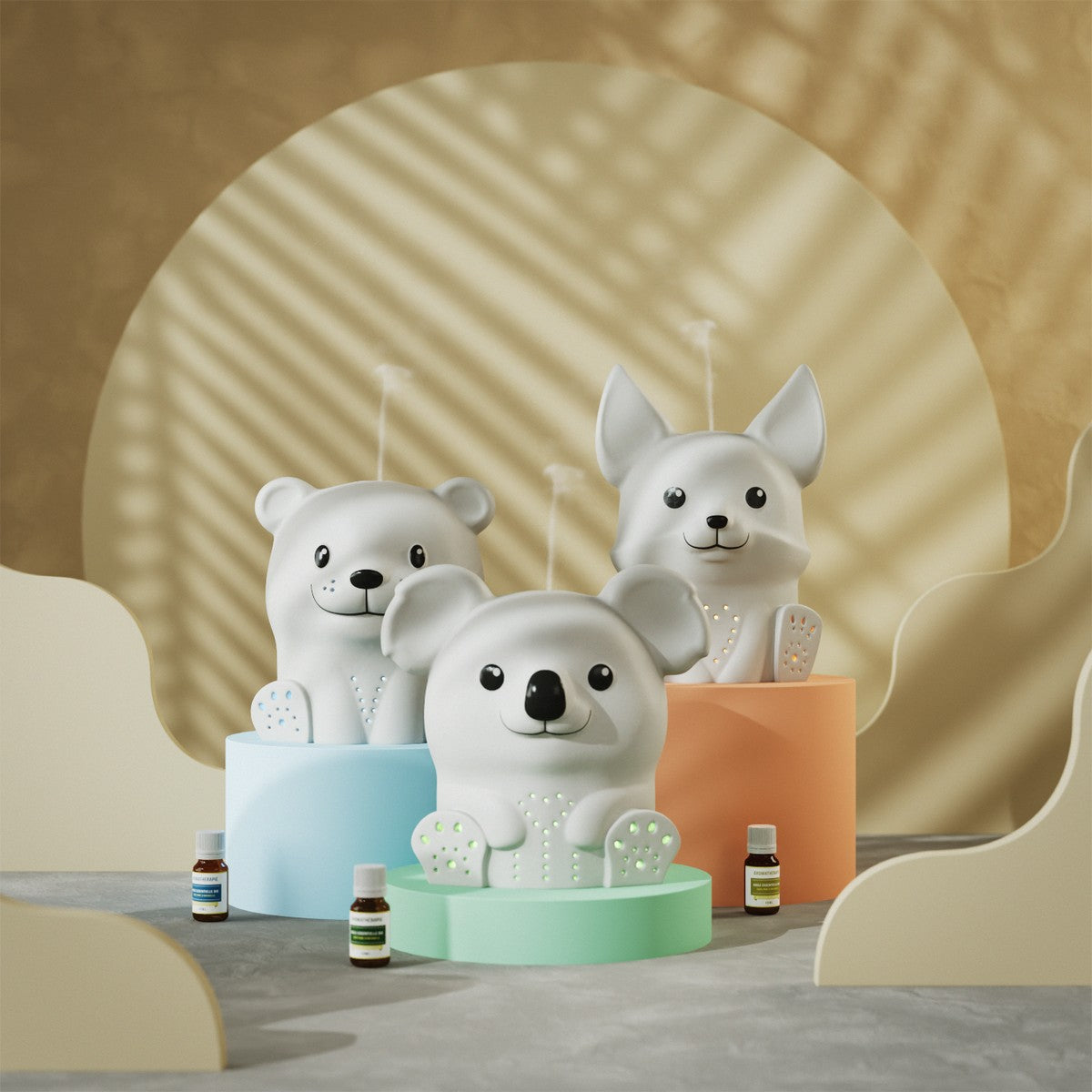 Diffuser ultrasonic Fox animalia 80 ml - Innobiz - wit