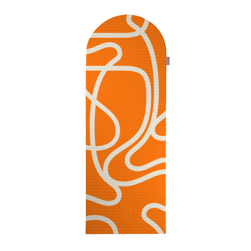 Exercise mat Archy 8 mm - Hercule Studio - bari print orange pop