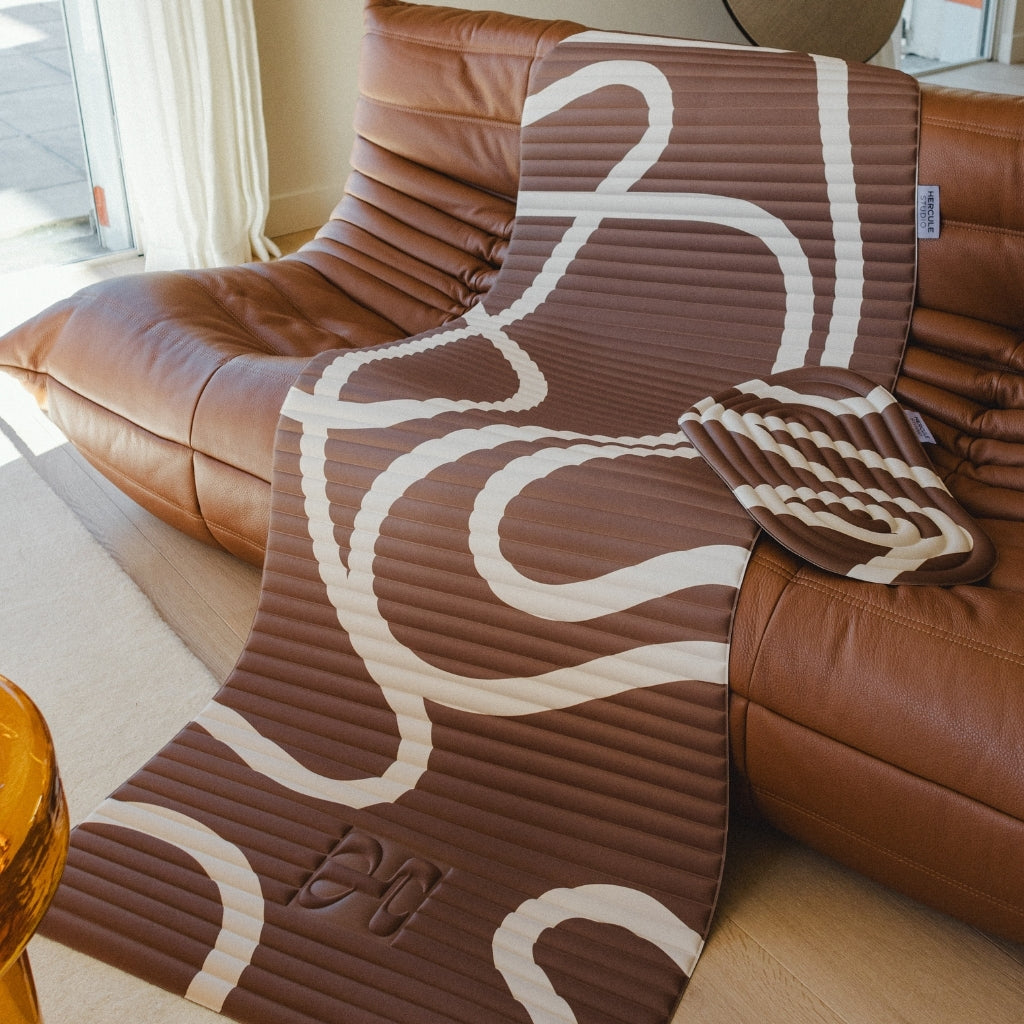 Exercise mat Archy 8 mm - Hercule Studio - bari choco print