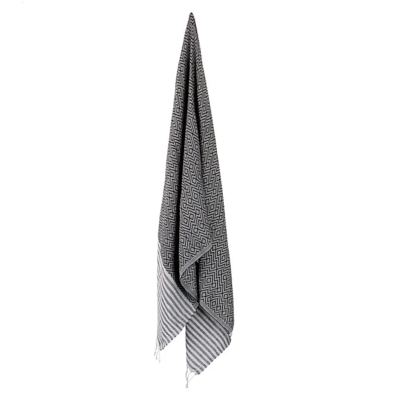 Hamamdoek - Ottoman - zwart