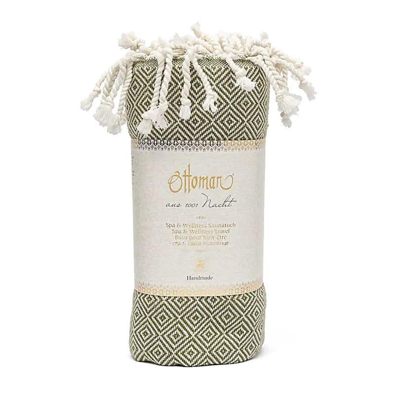 Hamamdoek - Ottoman - olijfgroen - The Mindfulshop