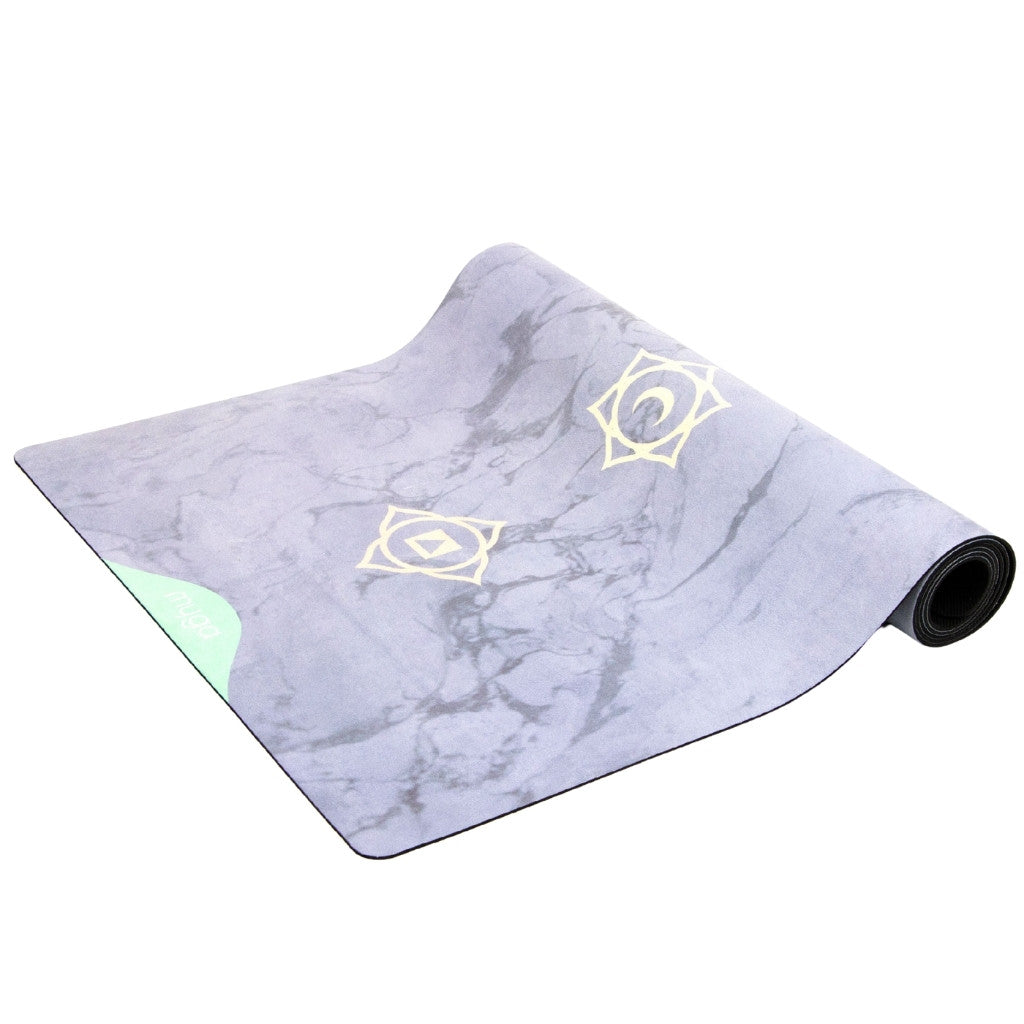 Yogamat deluxe vegan suede 3mm - Myga - grijs