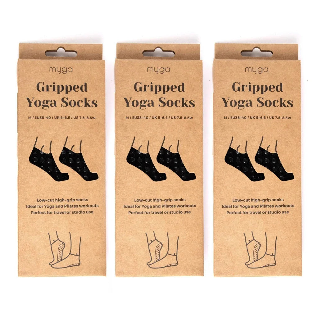 Yogasokken grip - Myga - zwart