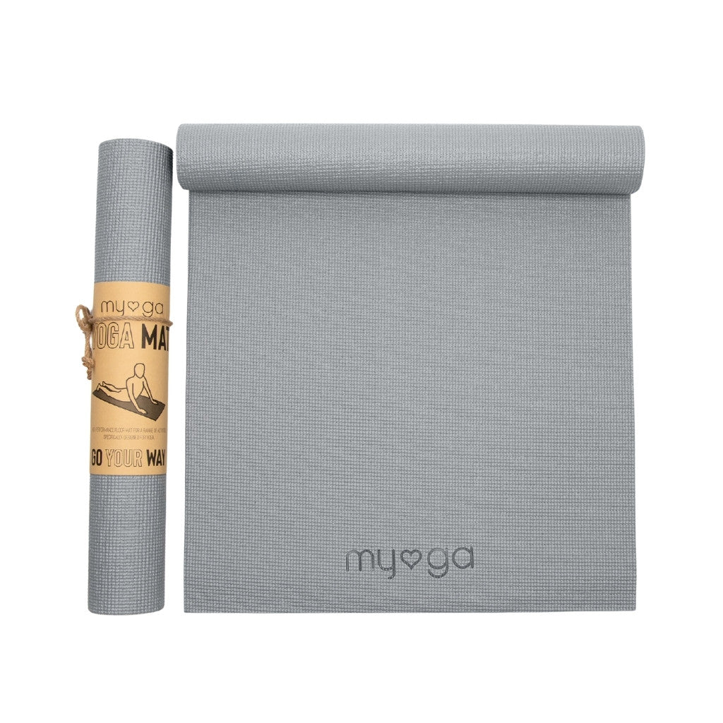 Yogamat basic 4mm - Myga - grijs