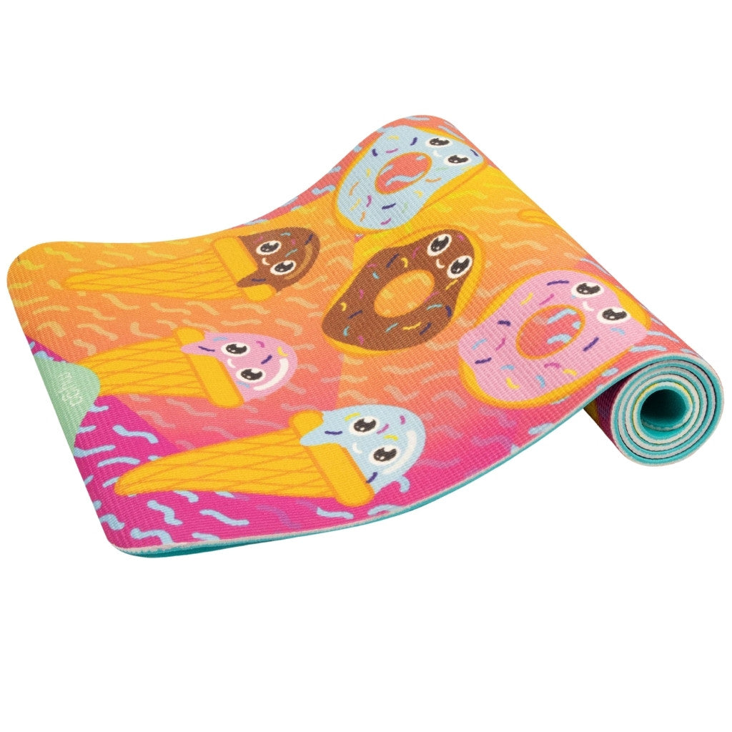 Yogamat voor kinderen dubbelzijdig 6mm - Myga - sweet tooth