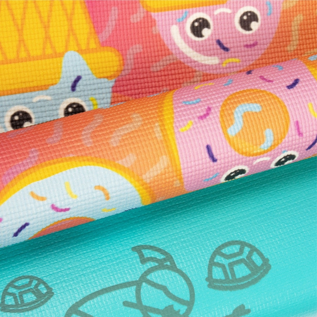 Yogamat voor kinderen dubbelzijdig 6mm - Myga - sweet tooth