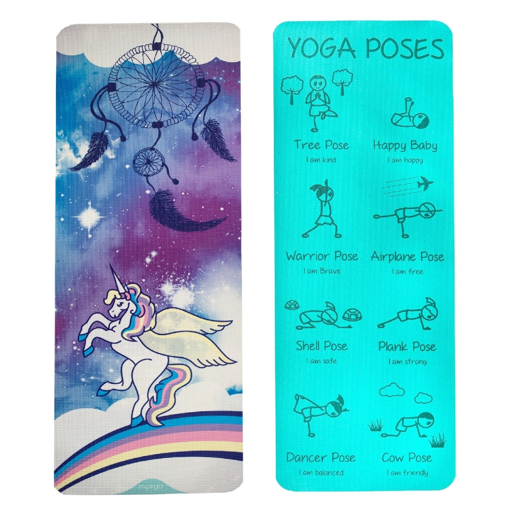 Yogamat voor kinderen dubbelzijdig 6mm - Myga - sweet dreams