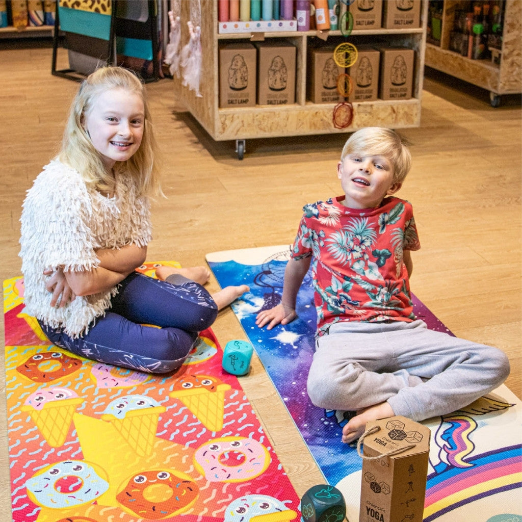 Yogamat voor kinderen dubbelzijdig 6mm - Myga - sweet dreams