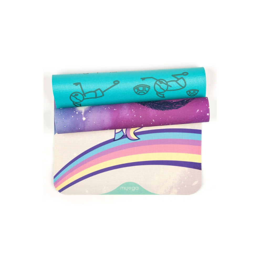 Yogamat voor kinderen dubbelzijdig 6mm - Myga - sweet dreams