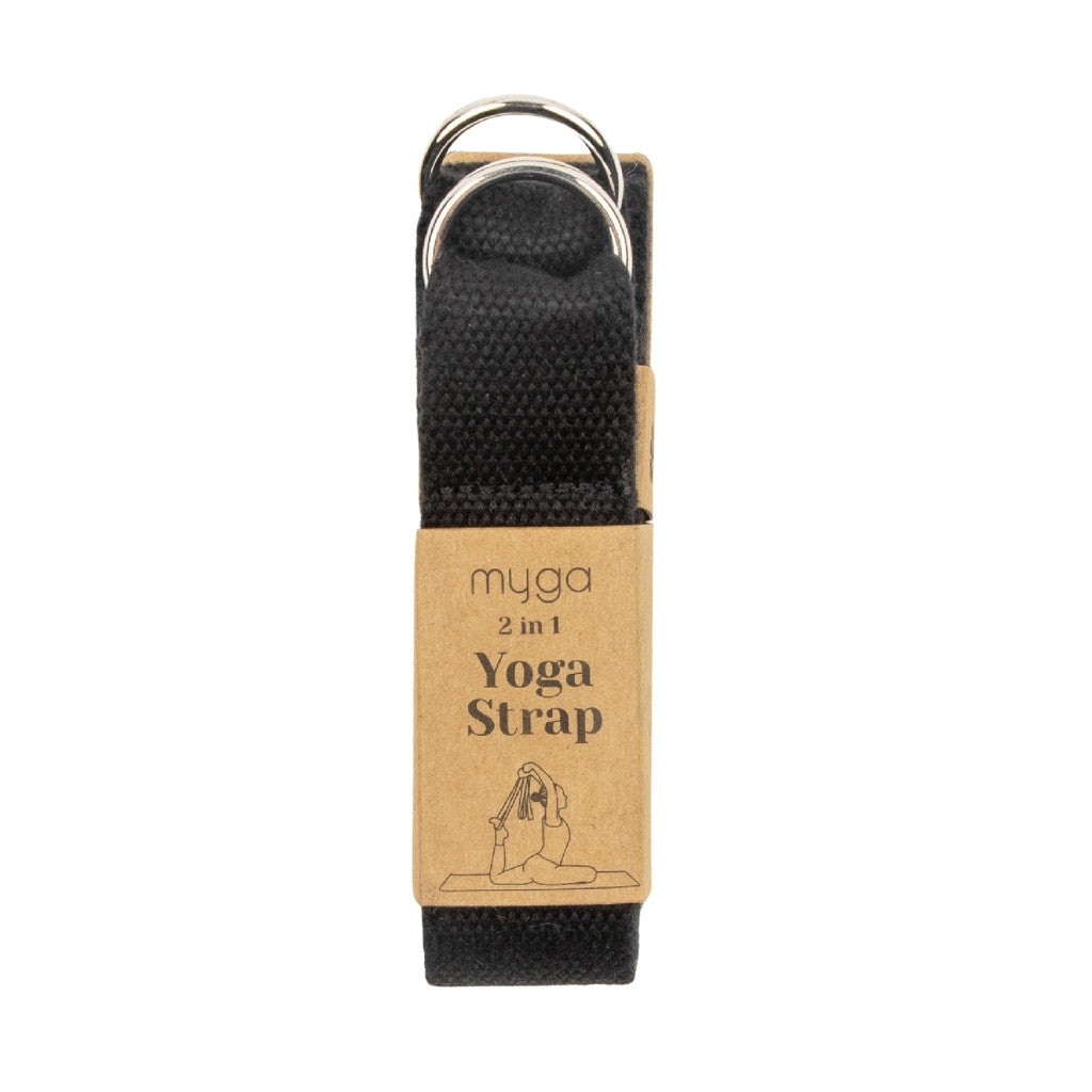 Yogariem en draagriem 2 in 1 - Myga - zwart