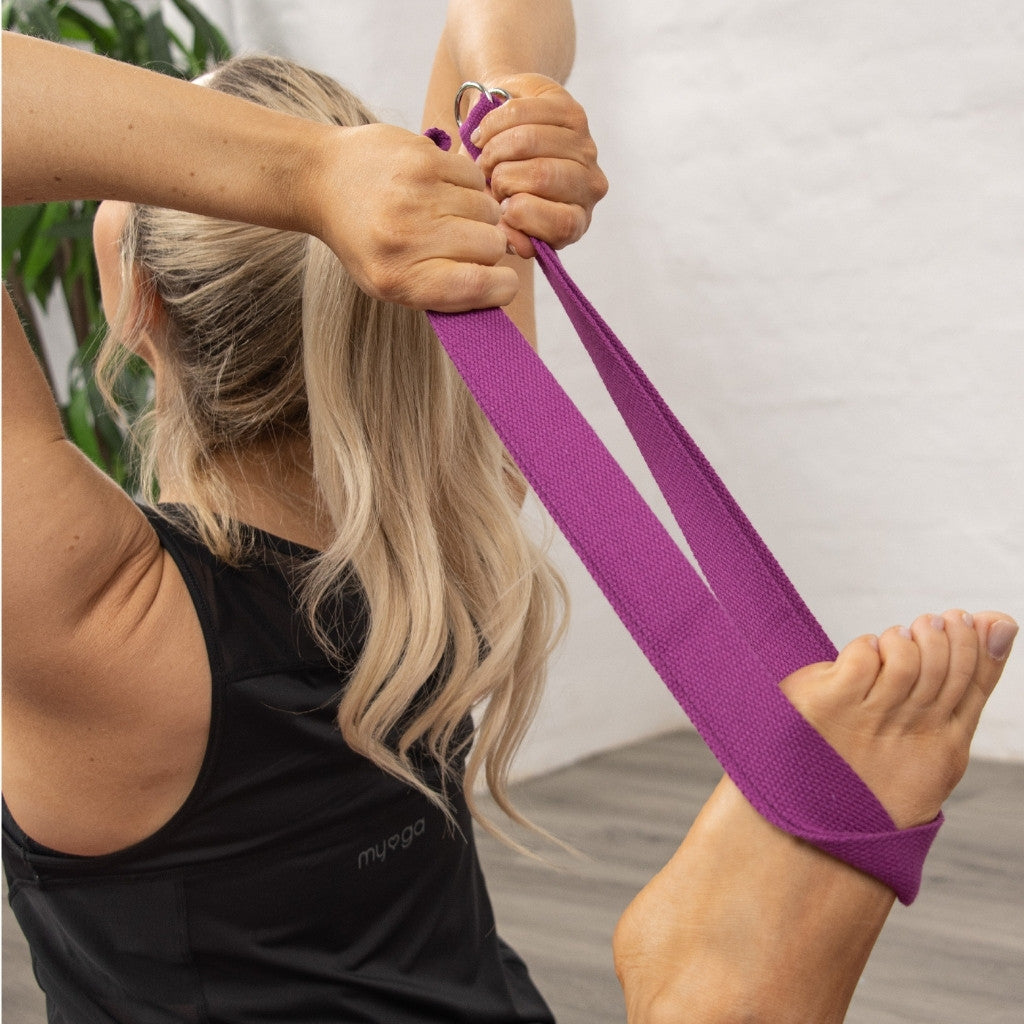 Yogariem en draagriem 2 in 1 - Myga - plum