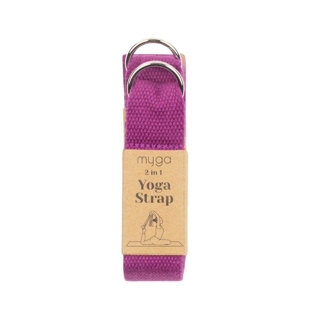 Yogariem en draagriem 2 in 1 - Myga - plum