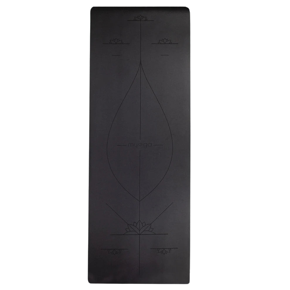 Yogamat alignment extra groot 6mm - Myga - zwart