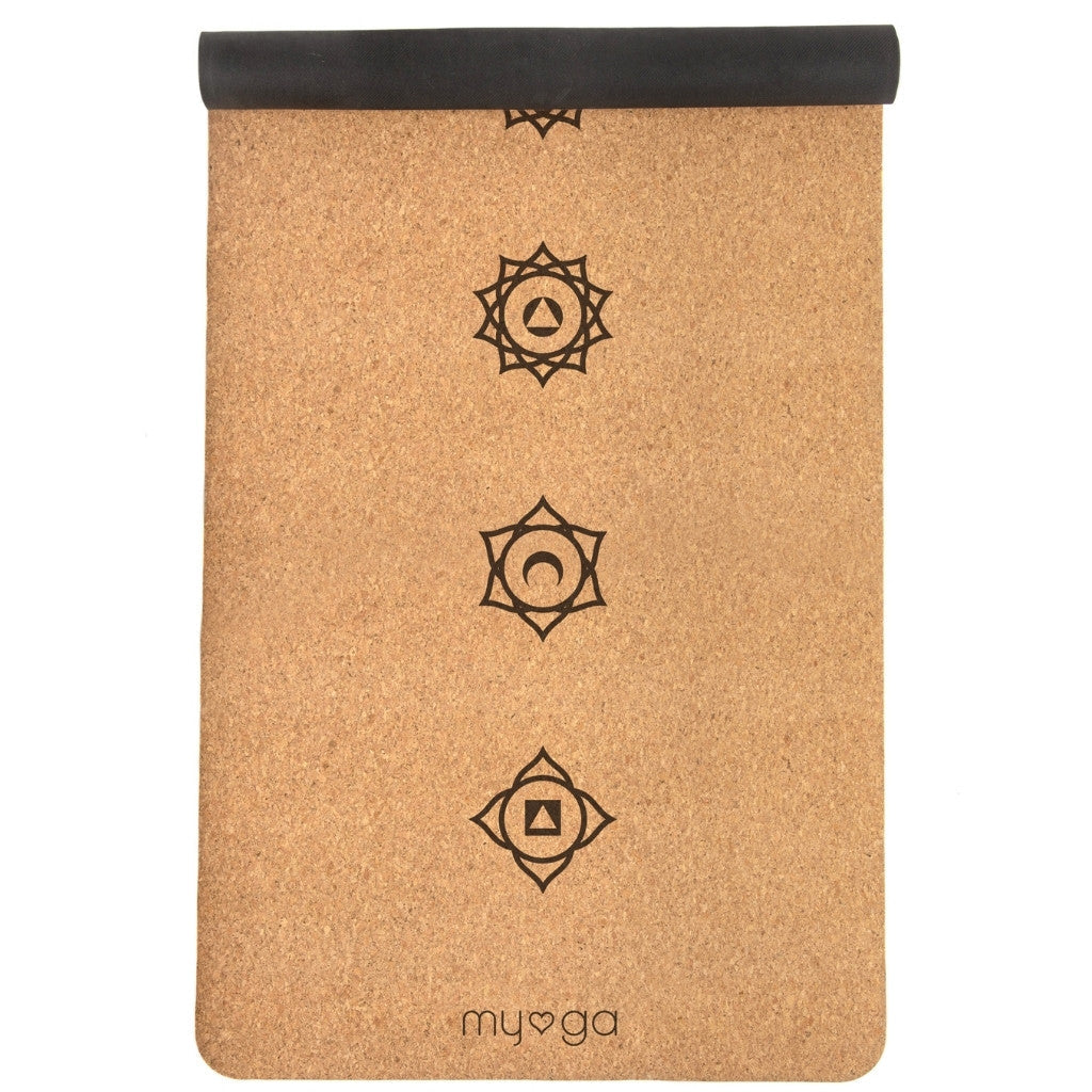 Yogamat kurk chakra extra groot 6mm - Myga