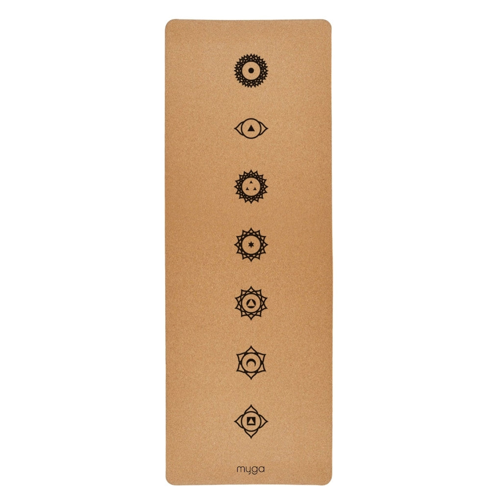 Yogamat kurk chakra extra groot 6mm - Myga