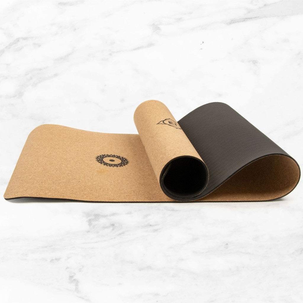Yogamat kurk chakra extra groot 6mm - Myga