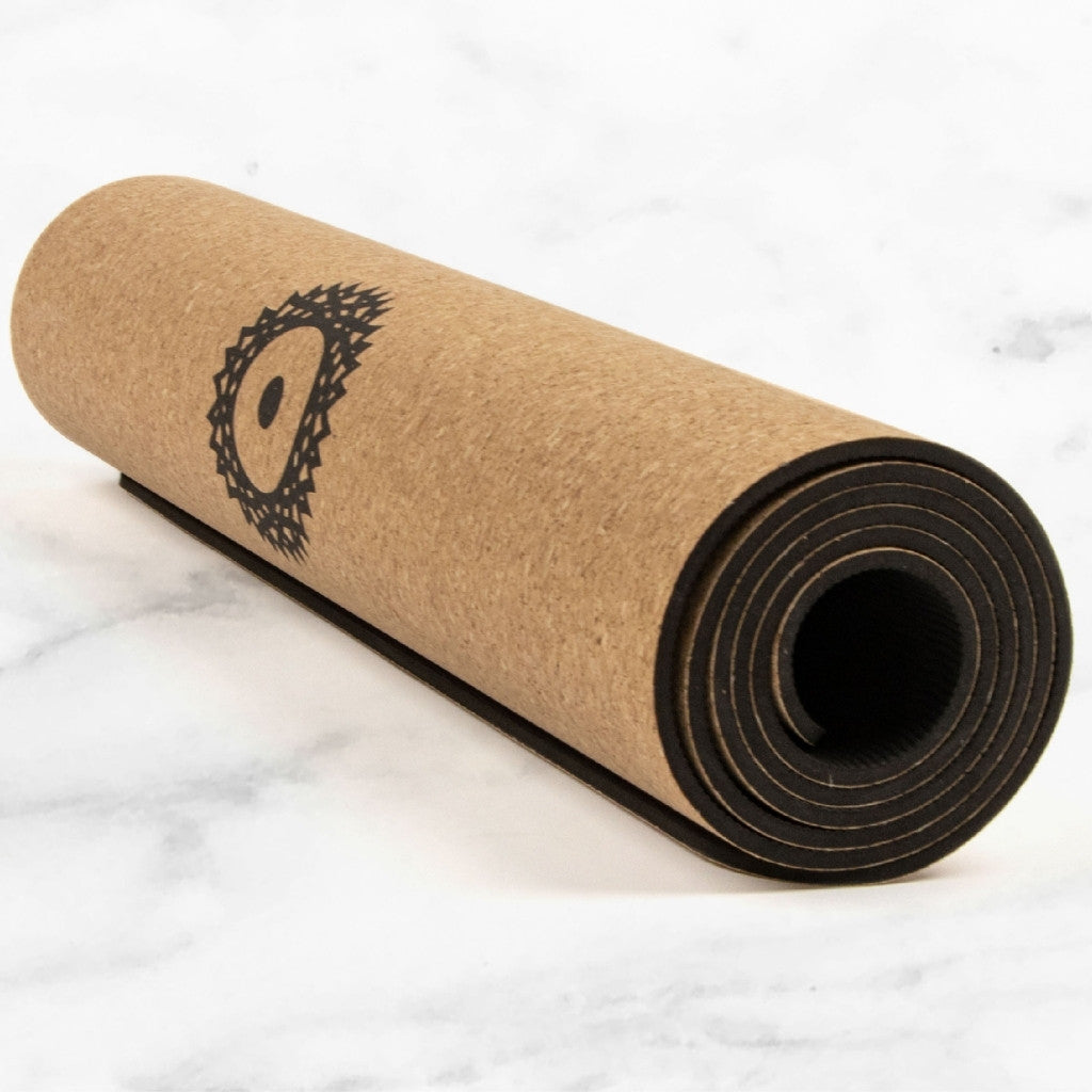 Yogamat kurk chakra extra groot 6mm - Myga