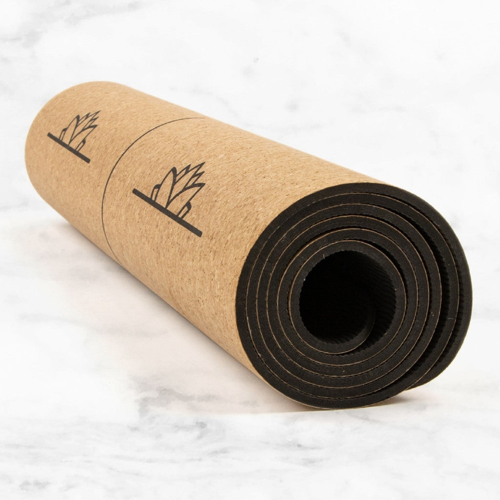 Yogamat kurk alignment extra groot 6mm - Myga