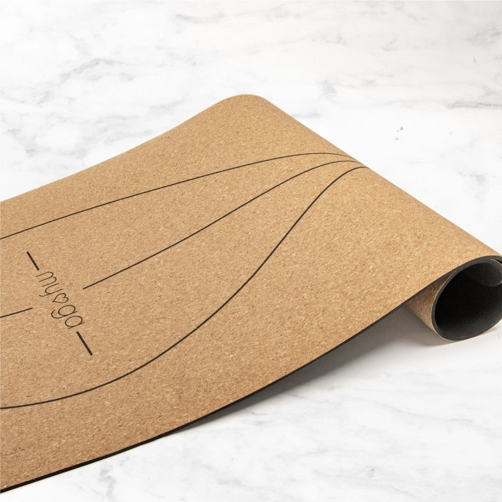 Yogamat kurk alignment extra groot 6mm - Myga