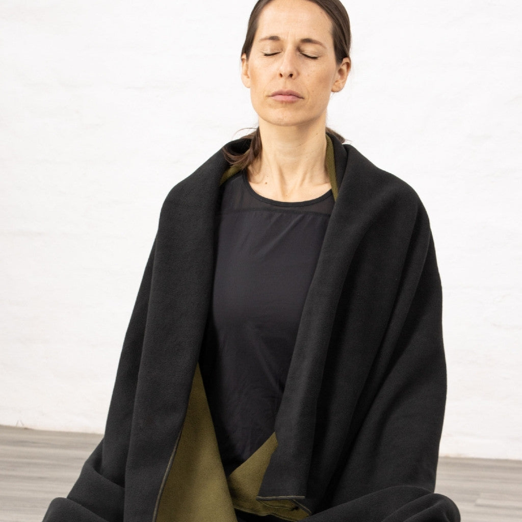 Yogadeken fleece - Myga - zwart
