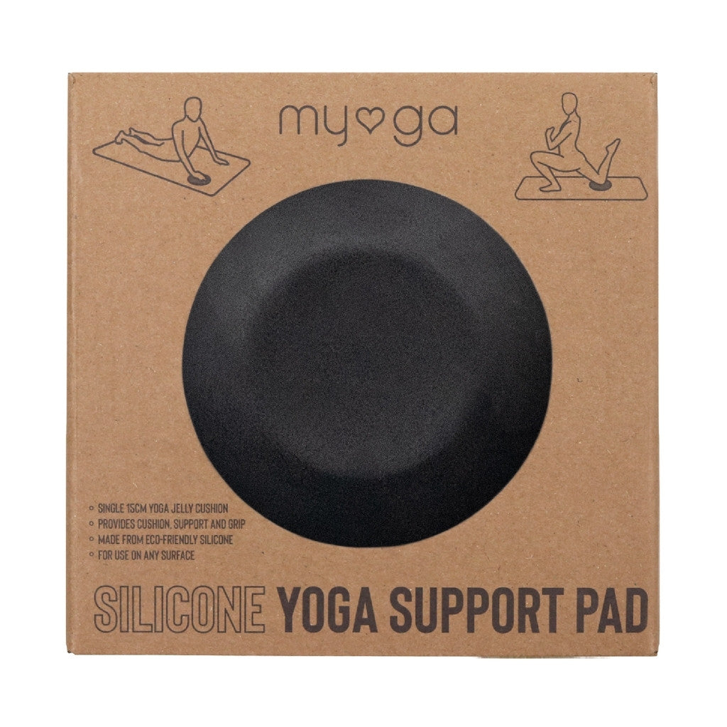 Yoga jelly pad knie, pols en elleboog beschermer - Myga - zwart
