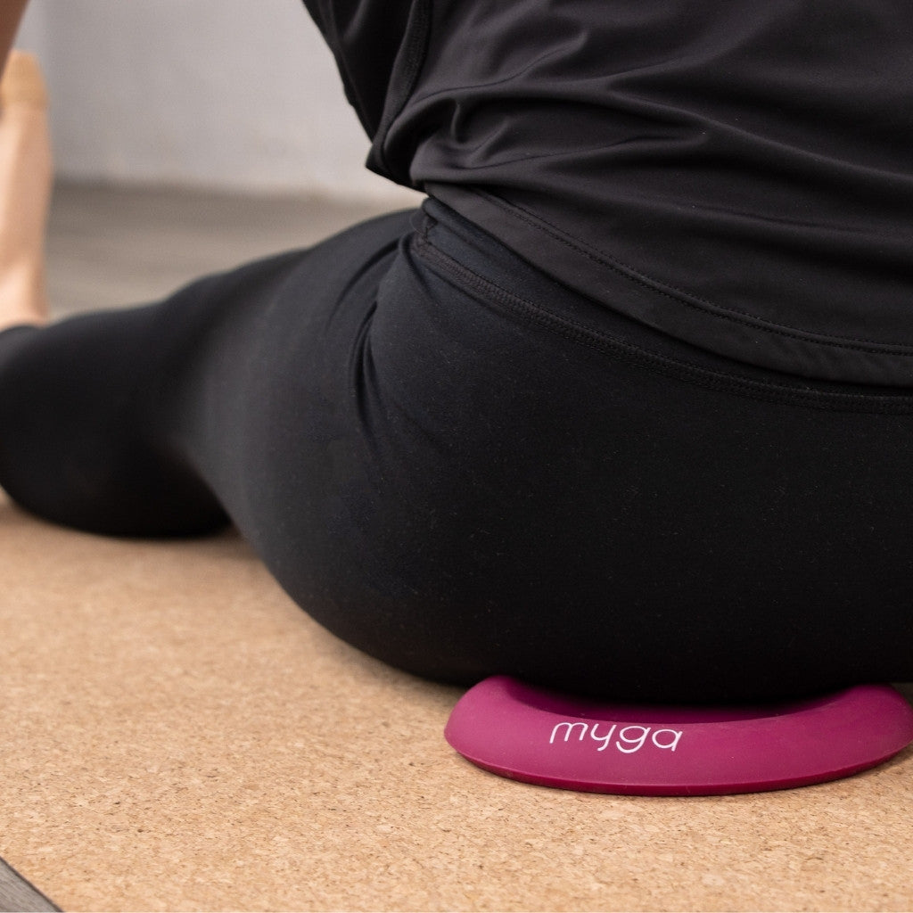 Yoga jelly pad knie, pols en elleboog beschermer - Myga - plum