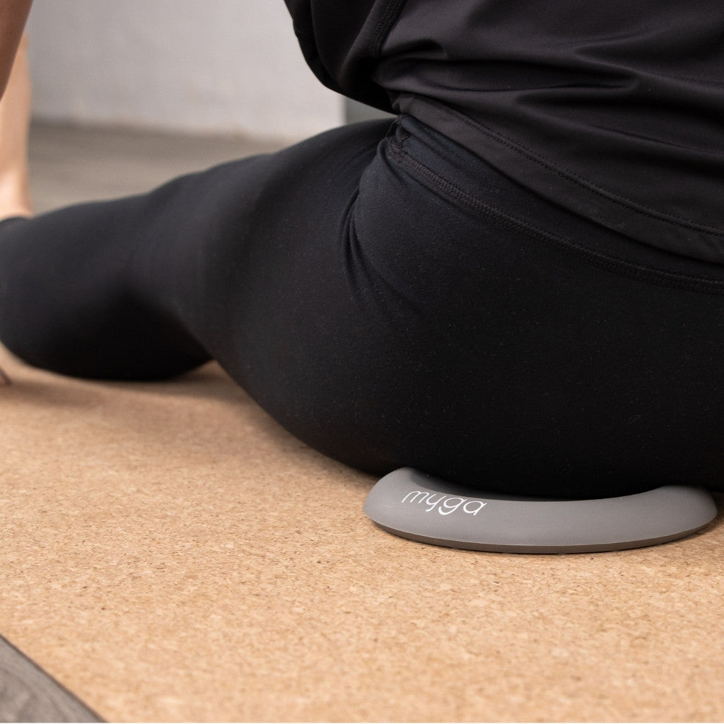 Yoga jelly pad knie, pols en elleboog beschermer - Myga - grijs