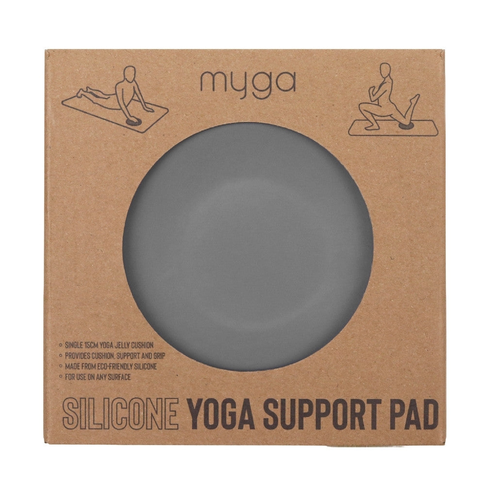 Yoga jelly pad knie, pols en elleboog beschermer - Myga - grijs