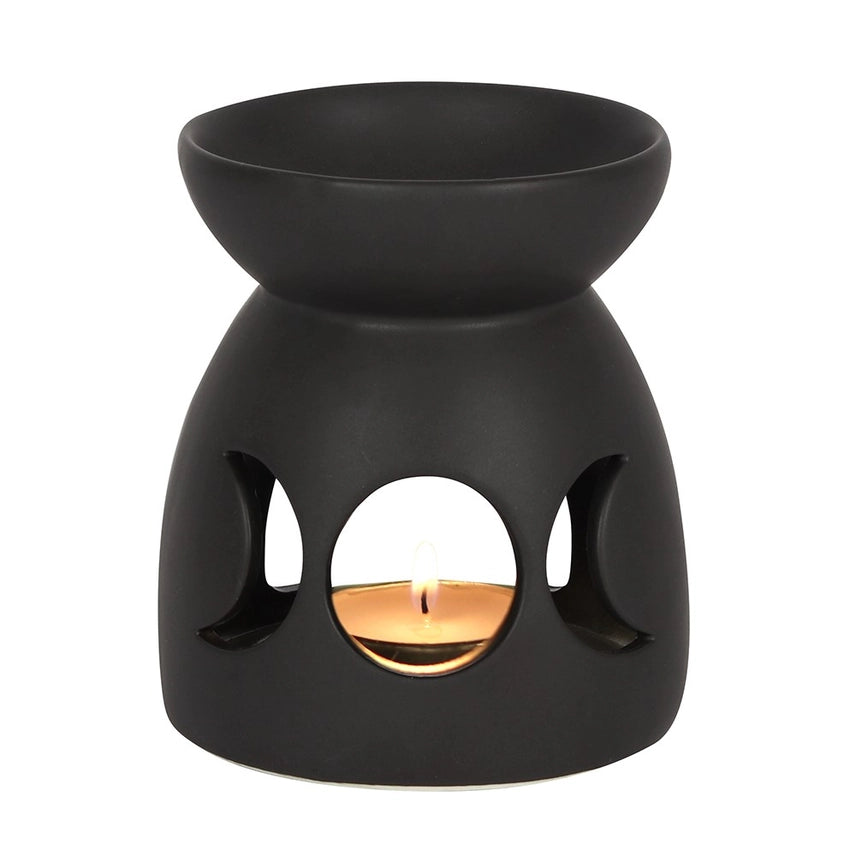 Oliebrander en wasverwarmer triple moon - zwart