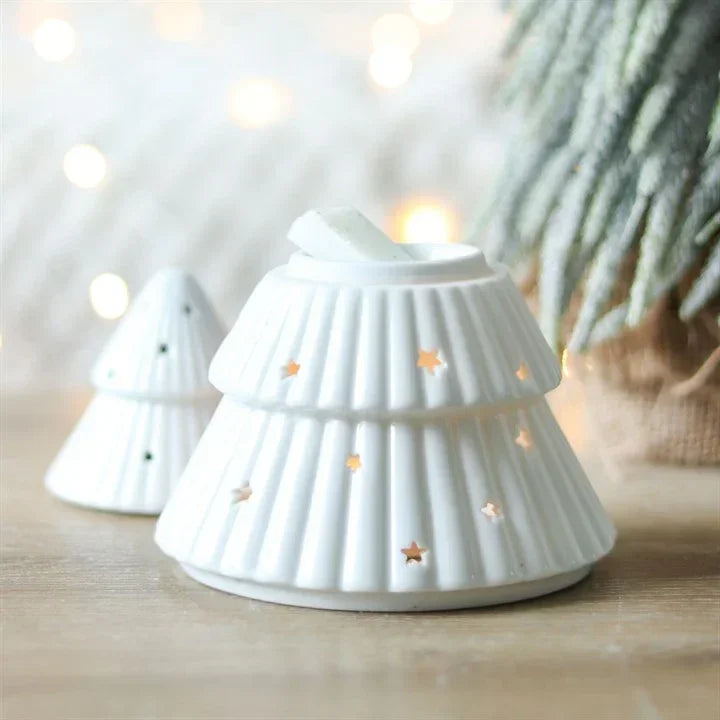 Kerstboom oliebrander - wit - The Mindfulshop