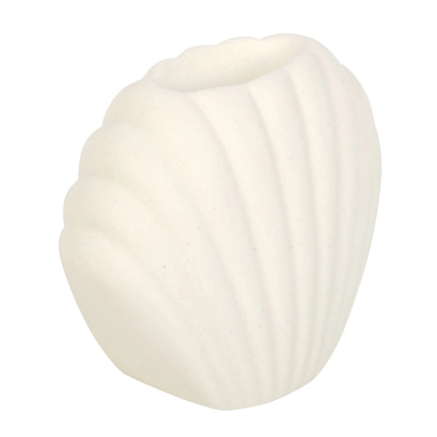 Oliebrander en wasverwarmer zeeschelp - wit