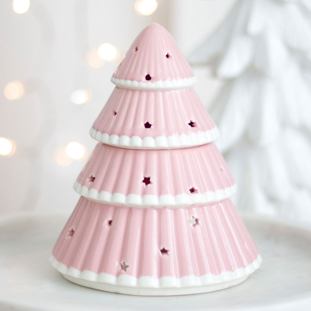 Kerstboom oliebrander - roze