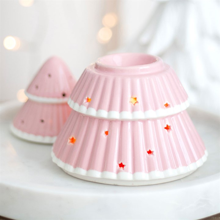 Kerstboom oliebrander - roze