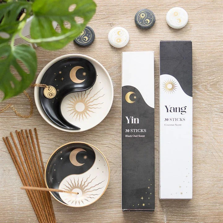 Wierook set yin gang - black oud en kokos - set van 2 - The Mindfulshop