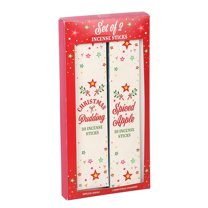 Wierook set kerst - spiced apple en christmas pudding - set van 2