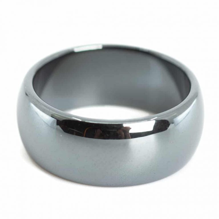 Edelsteen ring hematiet 10 mm - Mindfulshop - zwart