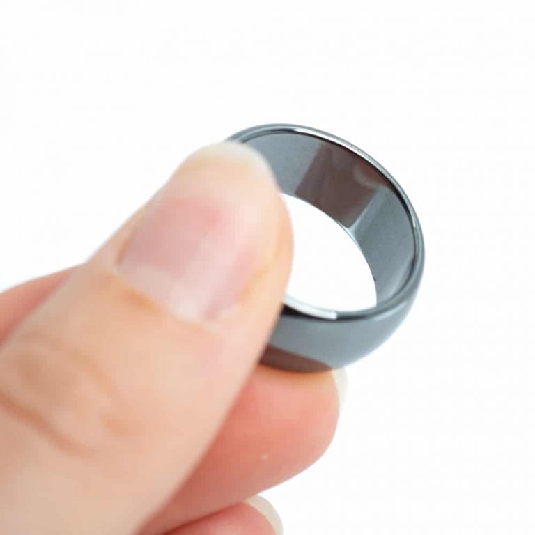 Edelsteen ring hematiet 10 mm - Mindfulshop - zwart
