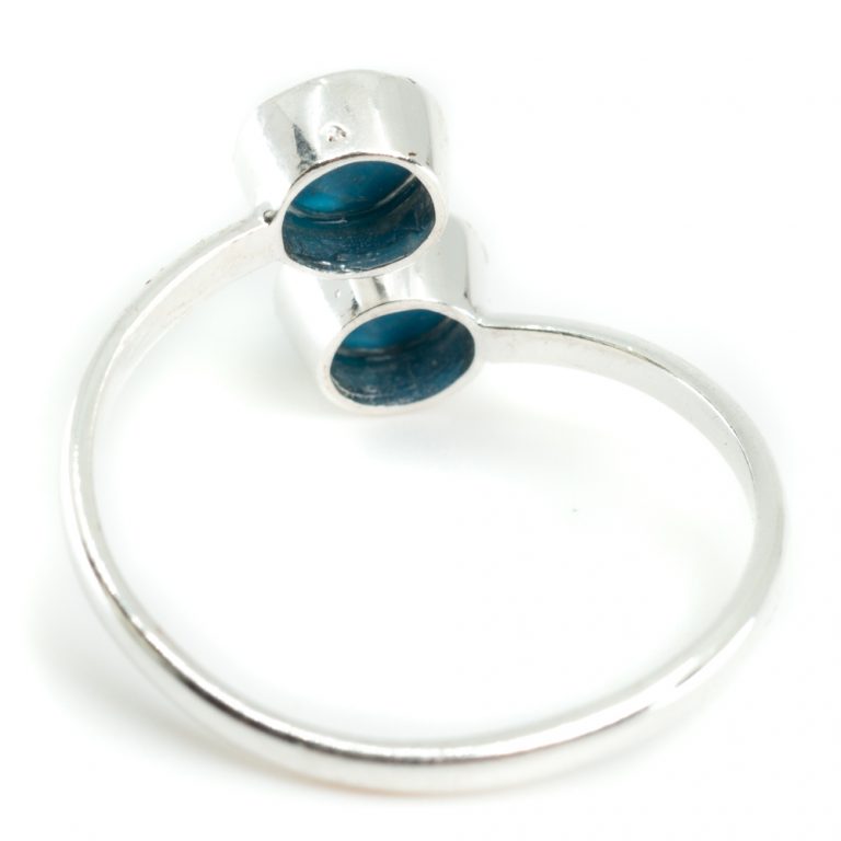 Geboortesteen ring turkoois december verstelbaar - Mindfulshop - zilver