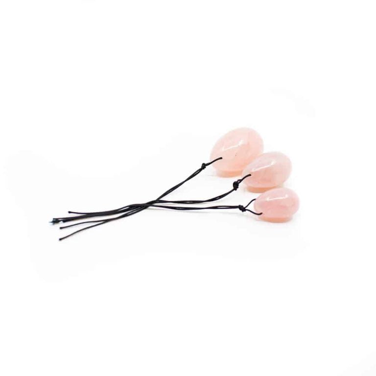 Yoni Ei set rozenkwarts – set van 3 - roze