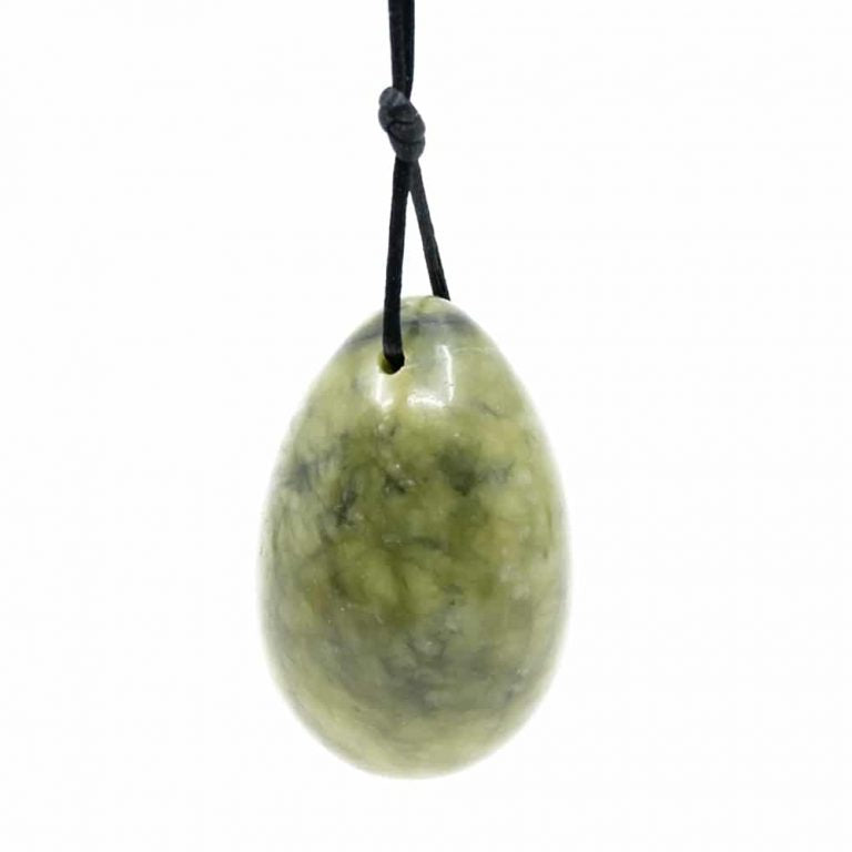 Yoni ei groene jade (45 x 30 mm) - groen