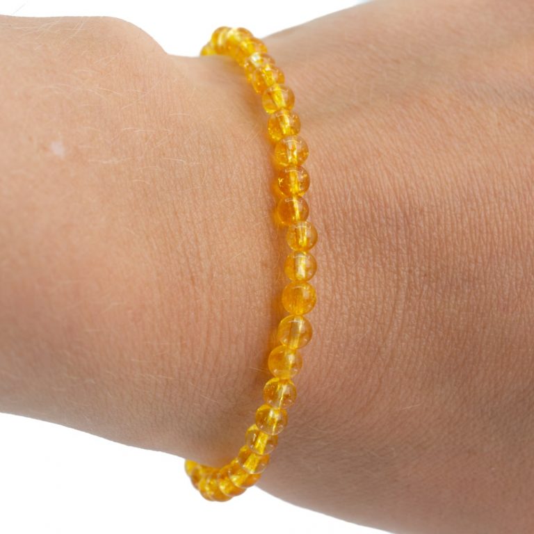 Edelsteen armband verhitte citrien 4 mm