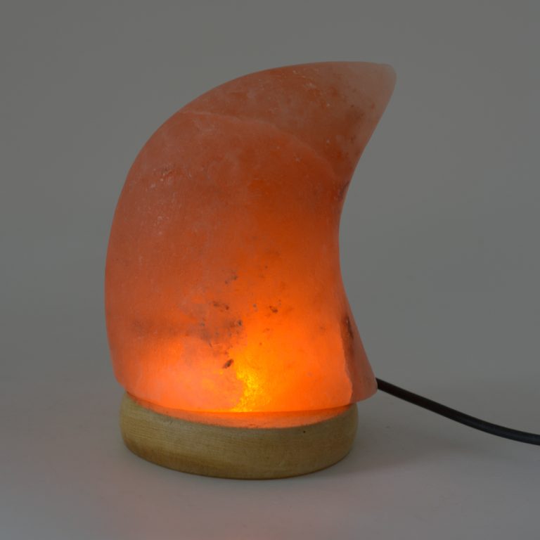 Himalaya zoutlamp halve maan mini USB (650 gram) - oranje