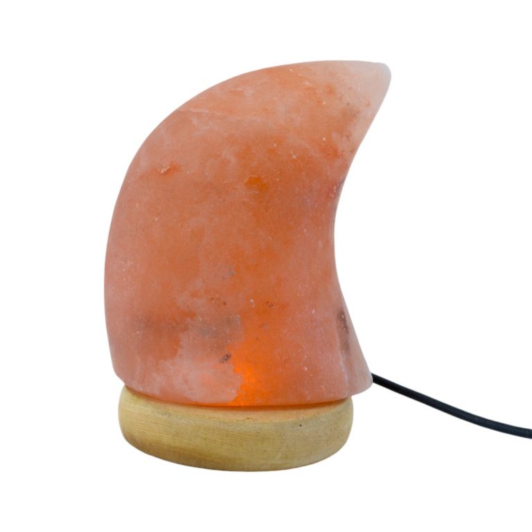 Himalaya zoutlamp halve maan mini USB (650 gram) - oranje