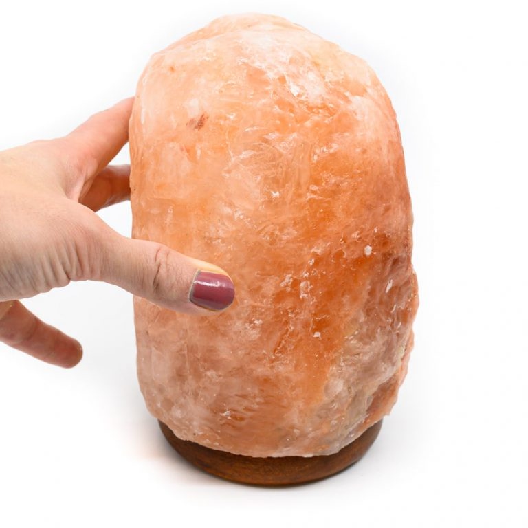Himalaya zoutlamp M (2-3 kg) met snoer - oranje