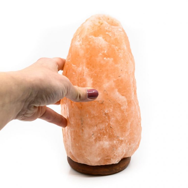 Himalaya zoutlamp L (3-4 kg) met snoer - oranje