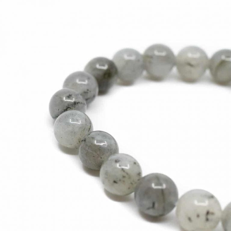 Edelsteen armband labradoriet 8mm - Mindfulshop - grijs