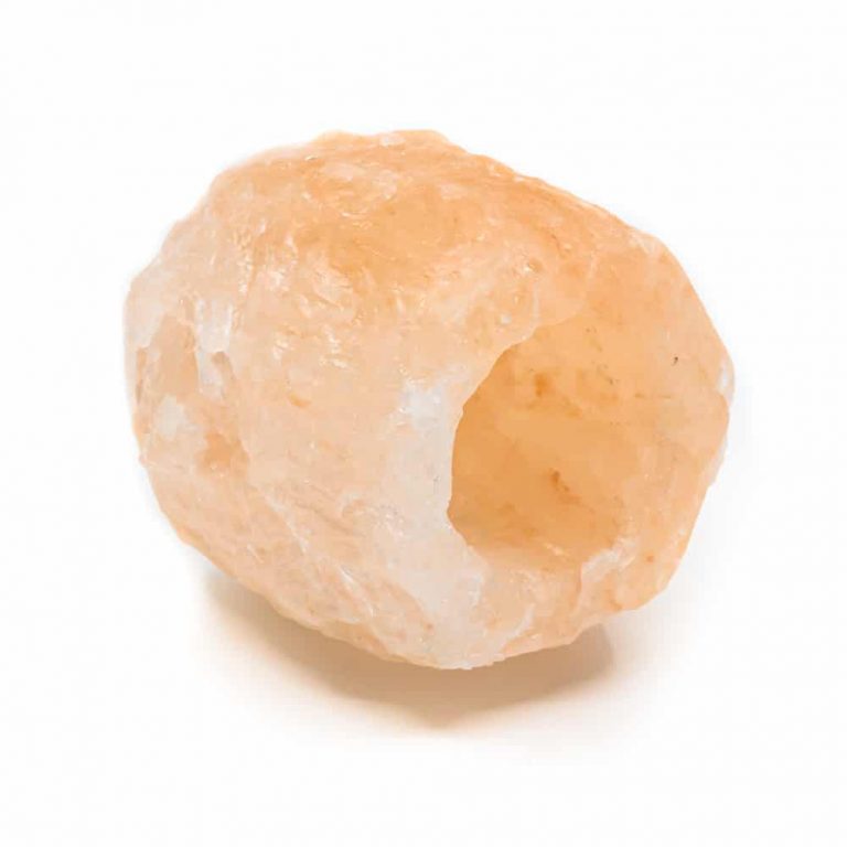 Waxinelichthouder zoutsteen oranje - 400-700 gr - Mindfulshop - oranje