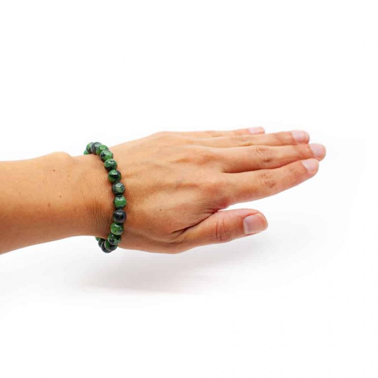 Edelsteen armband robijn in fuchsiet 8mm - Mindfulshop - groen