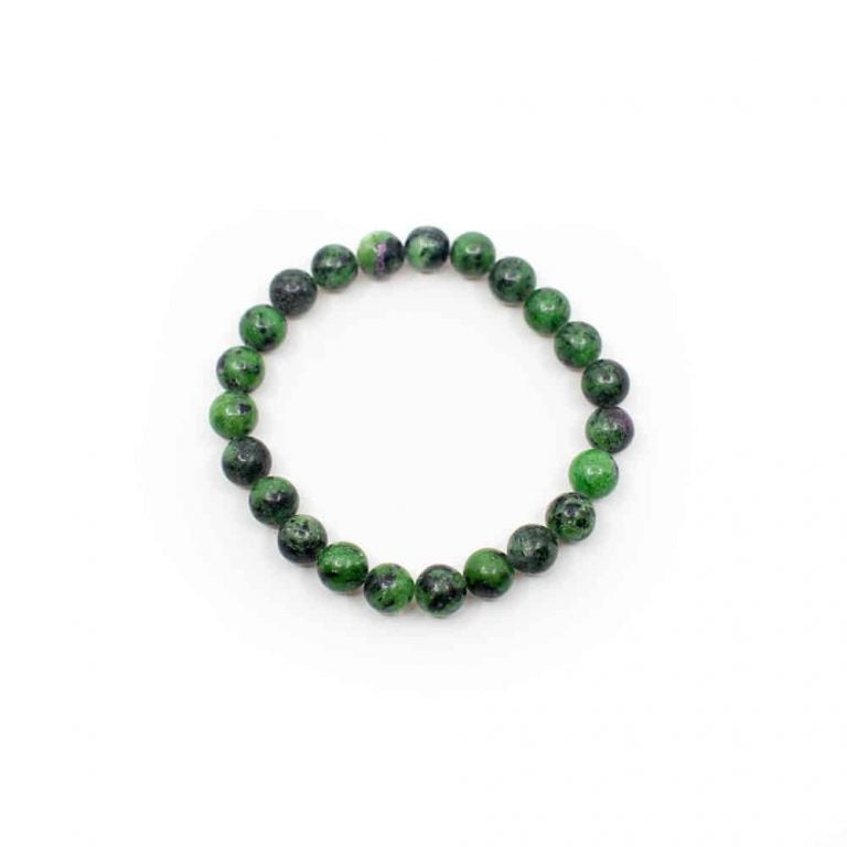 Edelsteen armband robijn in fuchsiet 8mm - Mindfulshop - groen